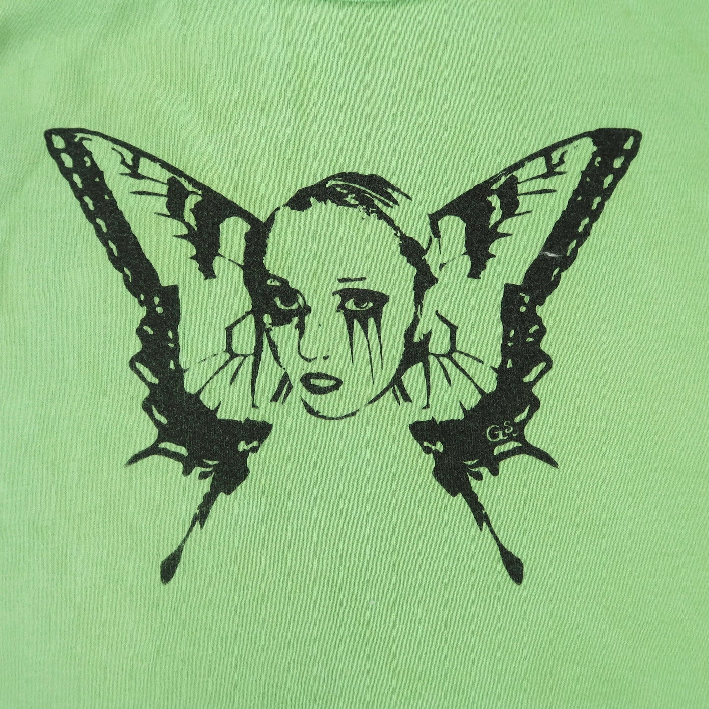 "Weeping Butterfly" Apple Green Tank