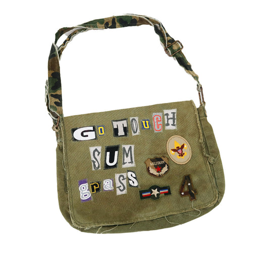 1OF1 "GO TOUCH SUM GRASS" ARMY BAG