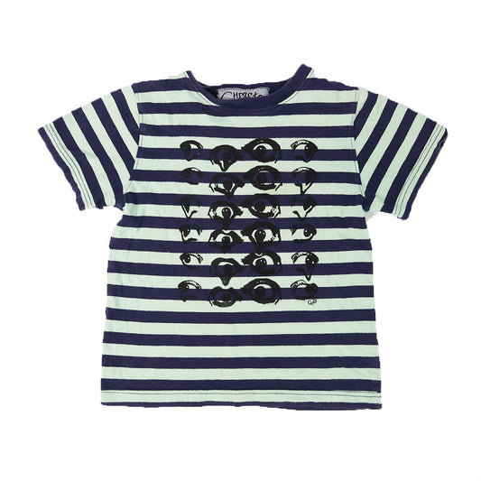 "Melted Visions" Striped Baby Tee - XS