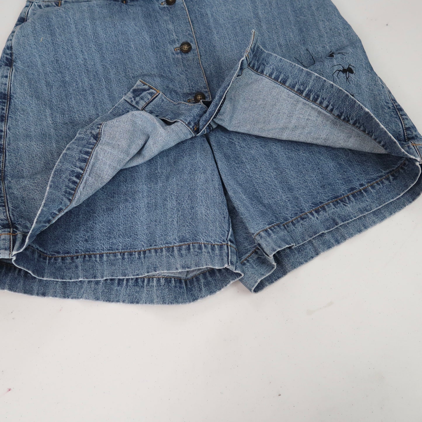 "I Love Spiders" Denim Skort - Medium