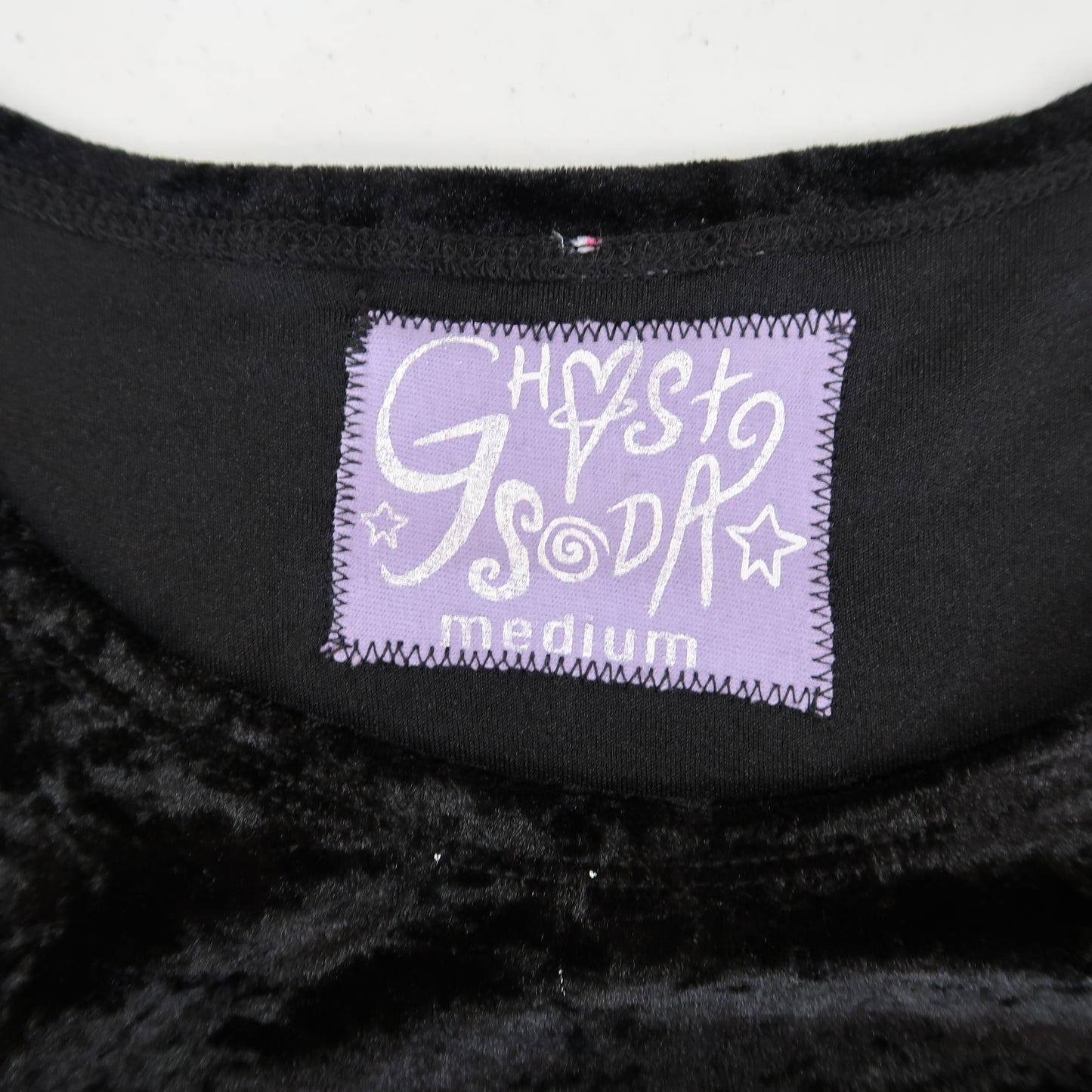 "Cobweb Club" Black Velvet Dress - Medium
