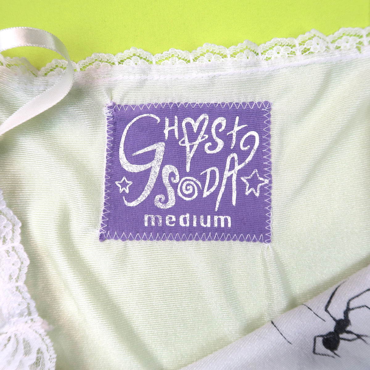 “I Love Spiders" White Lace Tank - Medium