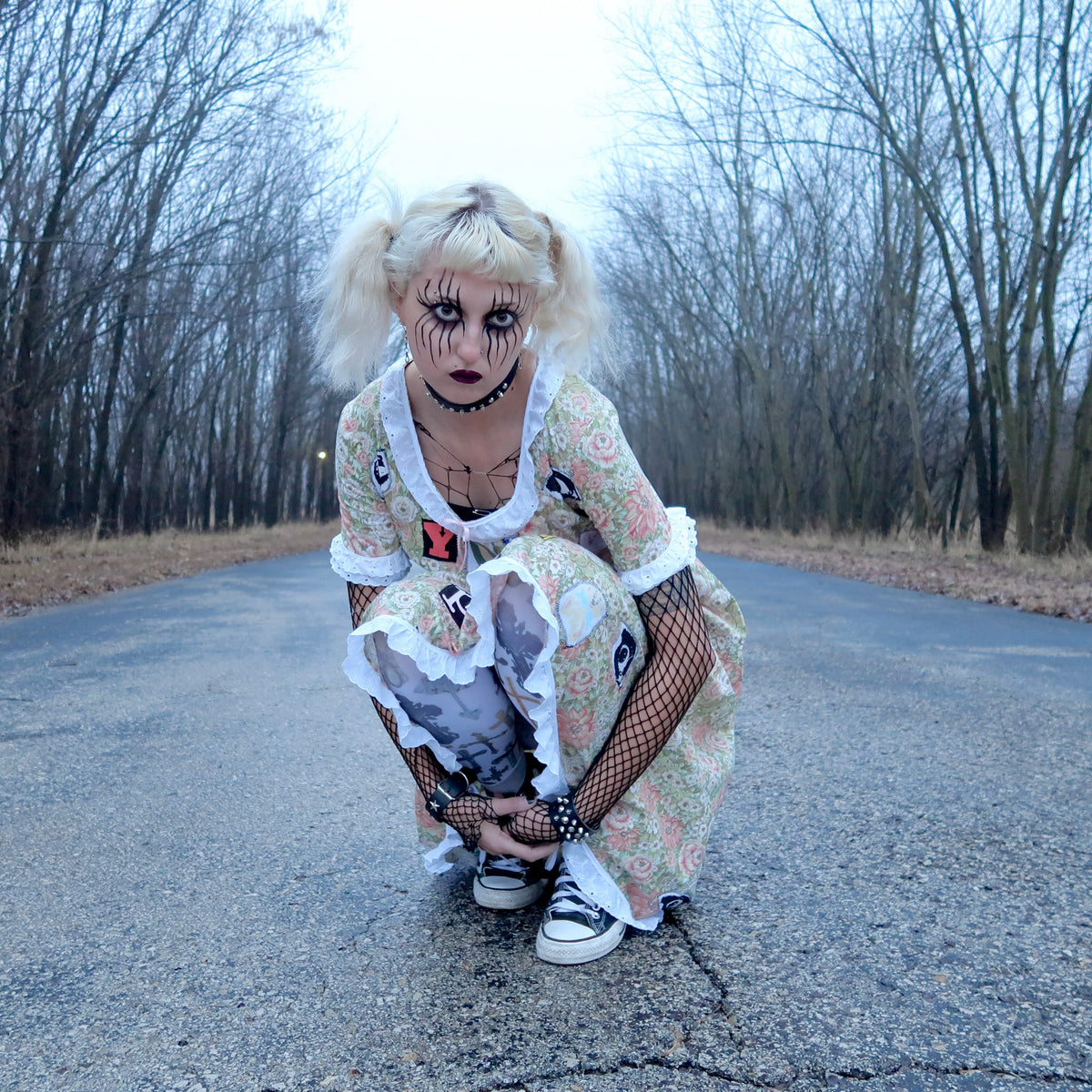 1OF1 “You Don’t Know Pain Like I Know Pain” Patchwork Dress - Medium