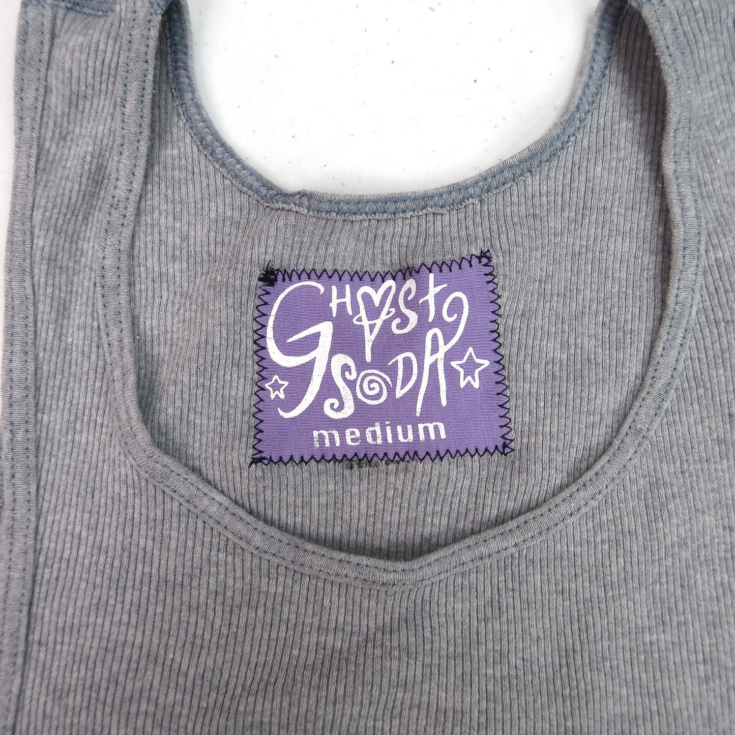 "I Love Spiders" Gray Ribbed Tank - Medium