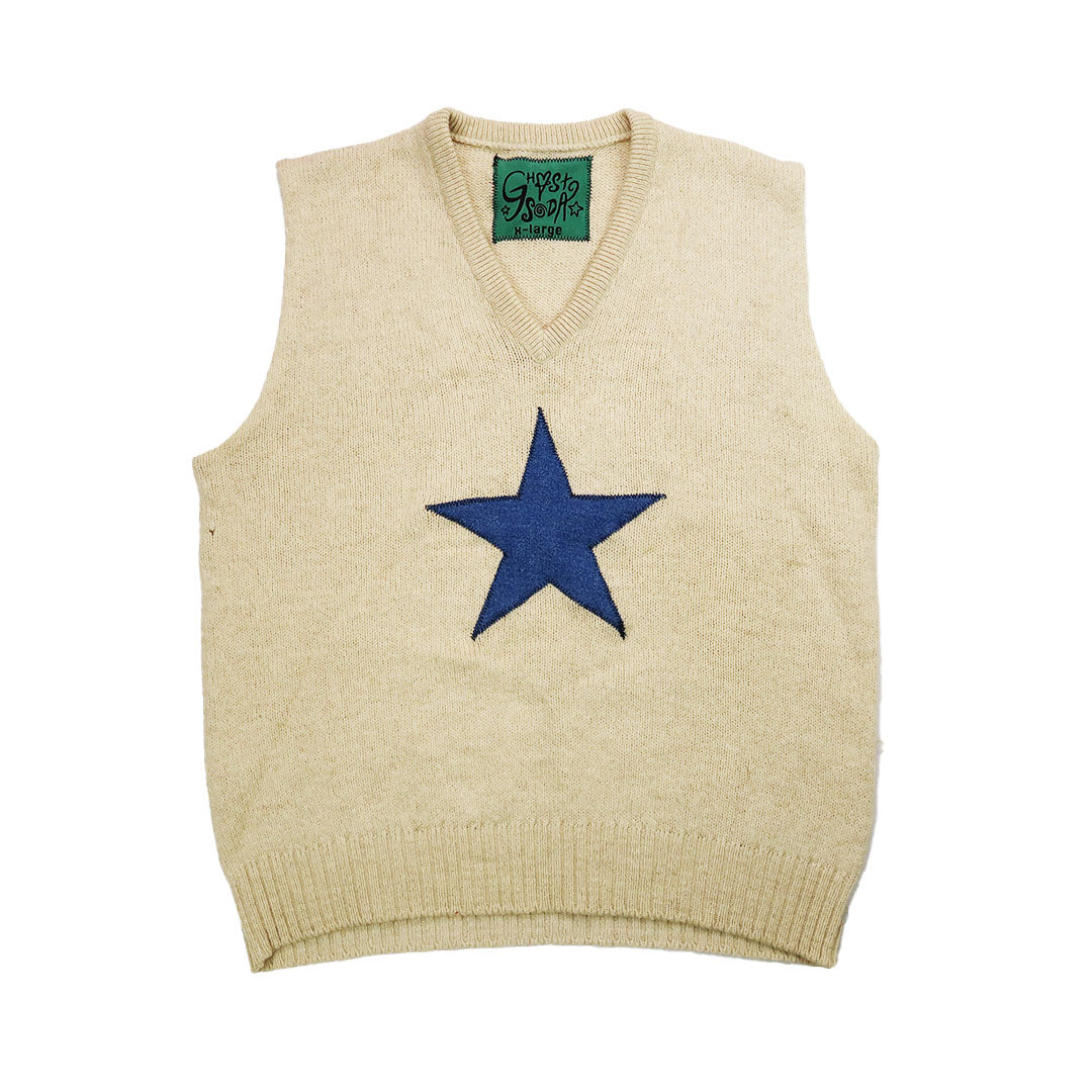 "I'M A STAR" Cream Sweater Vest - XL
