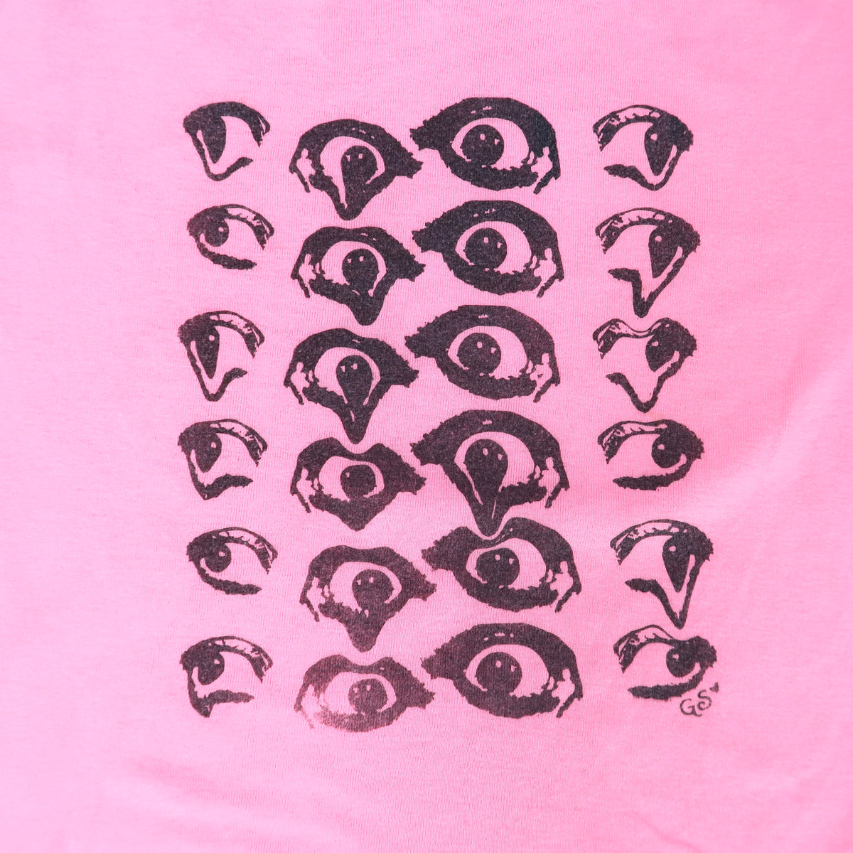 "Melted Visions" Pink V-Neck Shirt - XL