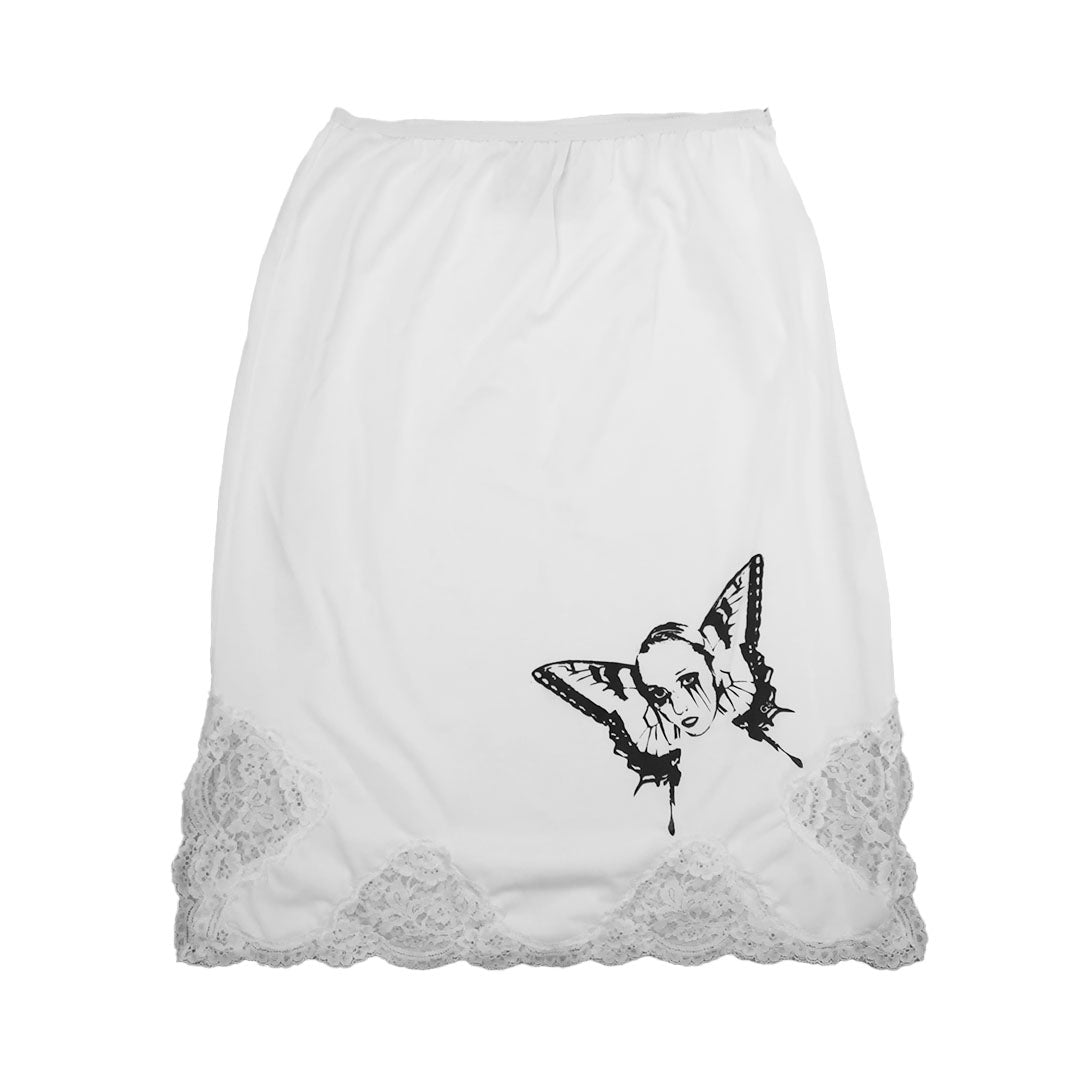 “Weeping Butterfly" Lace Slip Skirt - Small