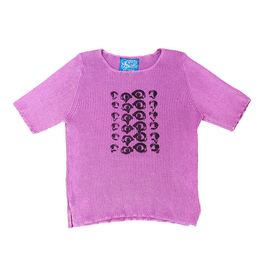 "Melted Visions" Purple Knit Top - 2XL