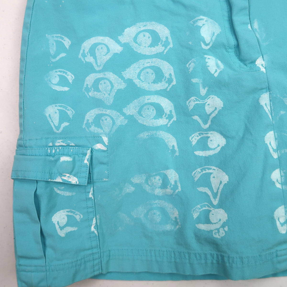 "Melted Visions" Blue Skirt - Medium