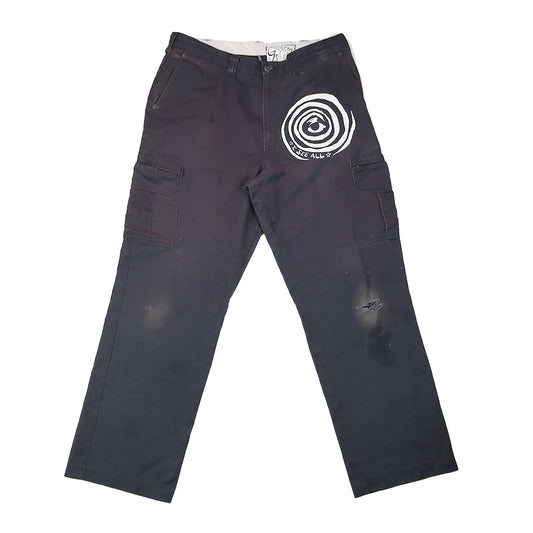 “I See All" (Eye Spiral) Upcycled Dickies Pants - XL