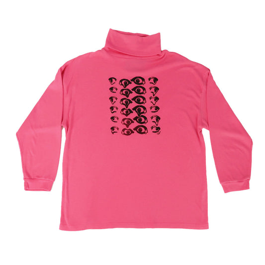 "Melted Visions" Pink Turtleneck - 2XL