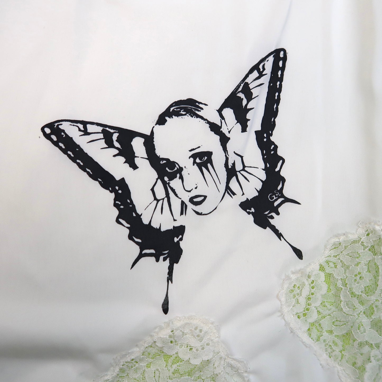“Weeping Butterfly" Lace Slip Skirt - Small