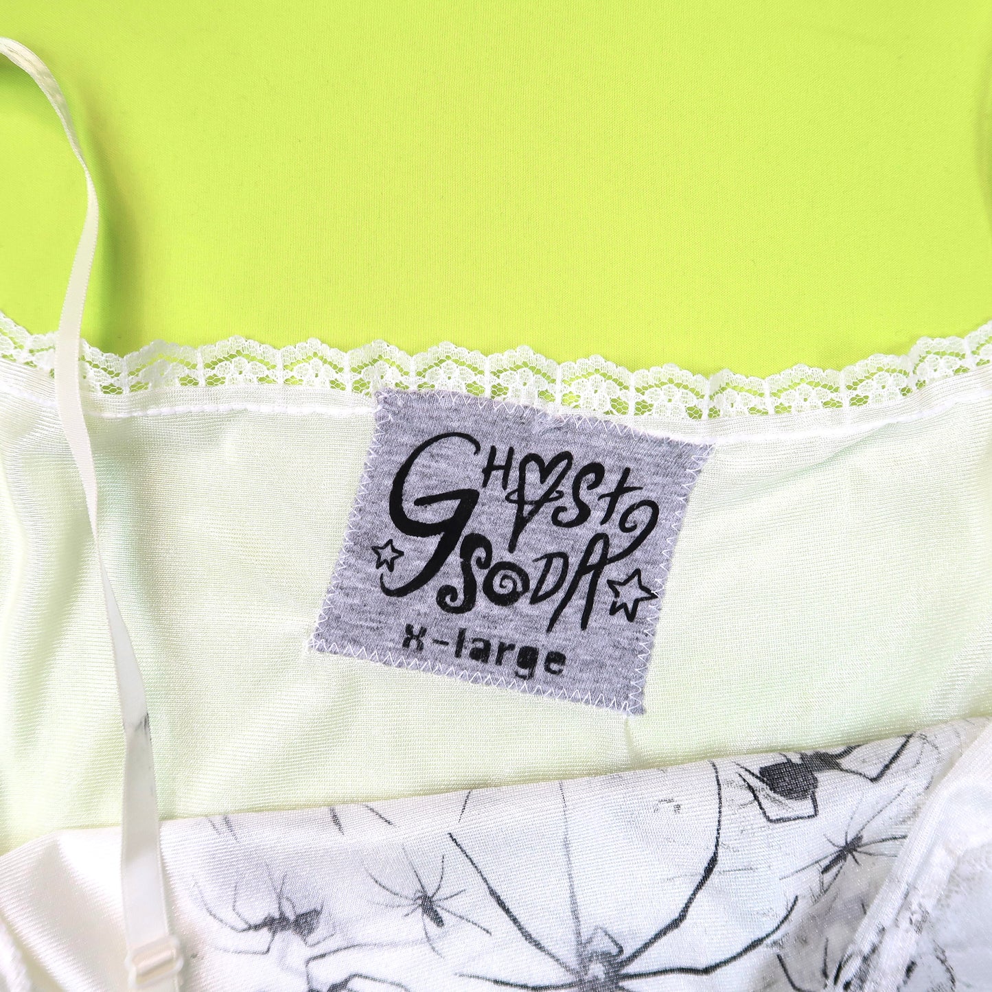 "I Love Spiders" White Lace Tank - XL