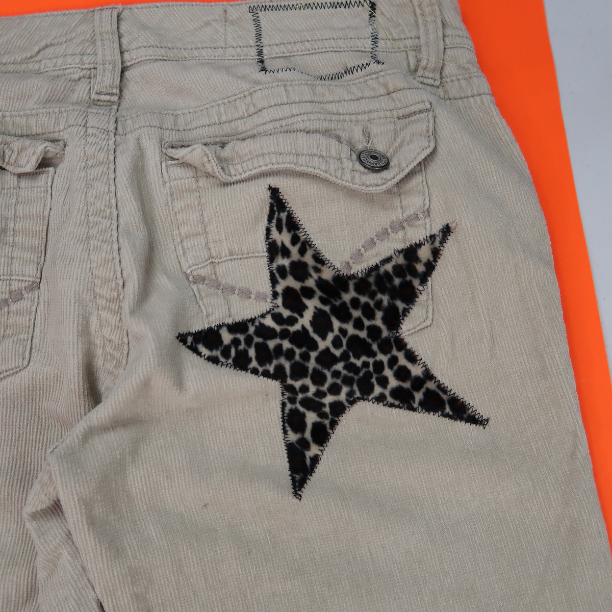 "CHEETAH STAR" Ghost Soda Patchwork Pants - Medium