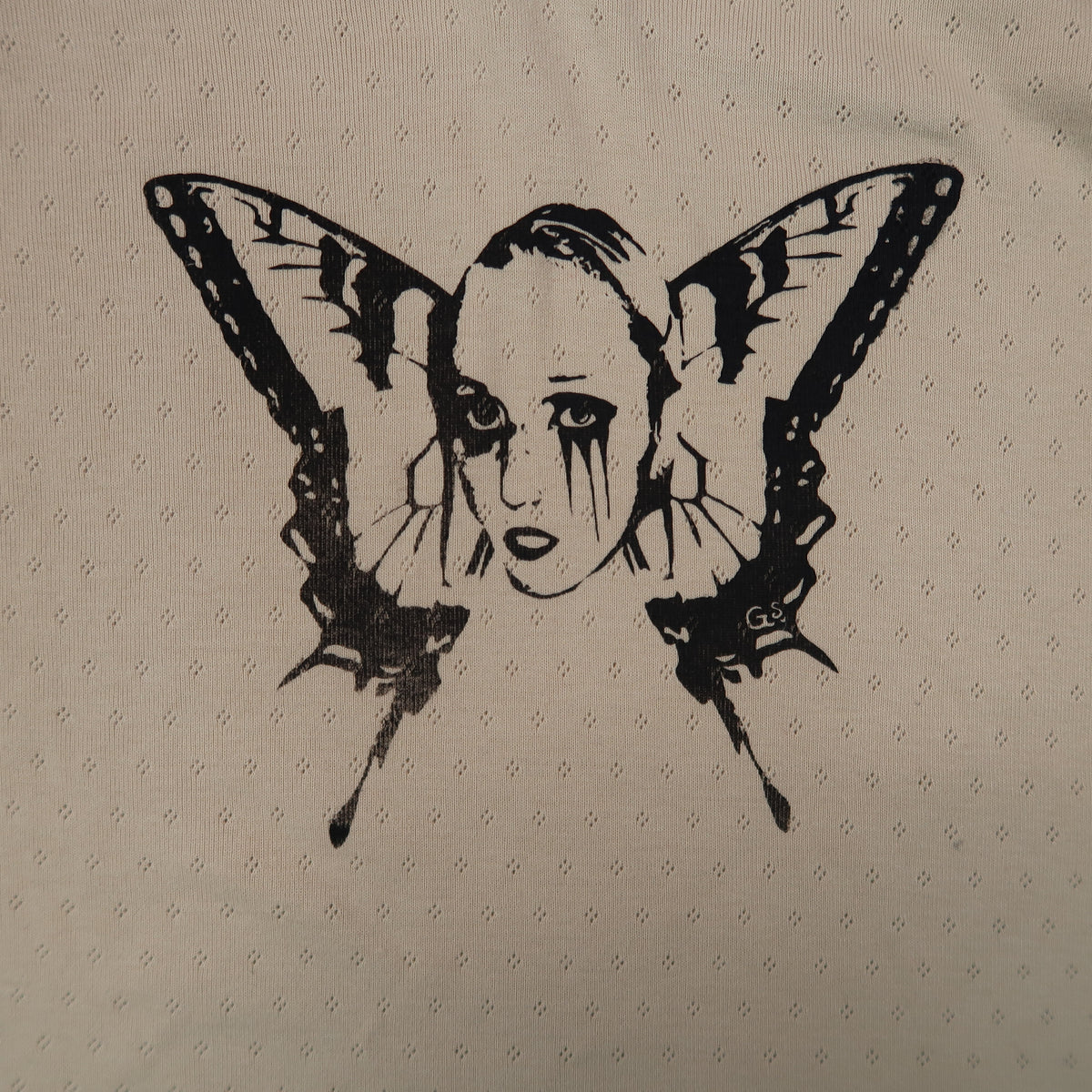 “Weeping Butterfly” Beige Tank - Large