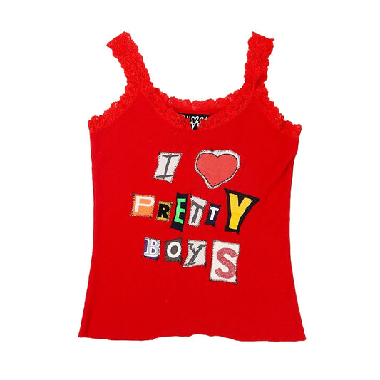 "I Love Pretty Boys" Patchwork Tank - Small