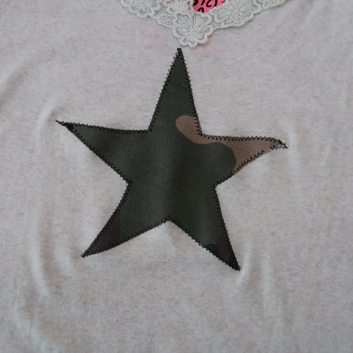 "I'M A STAR" Camouflage Lace Tank - XL