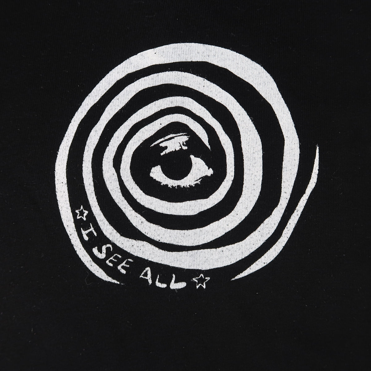 "I See All (Eye Spiral)" Black Tee - Medium