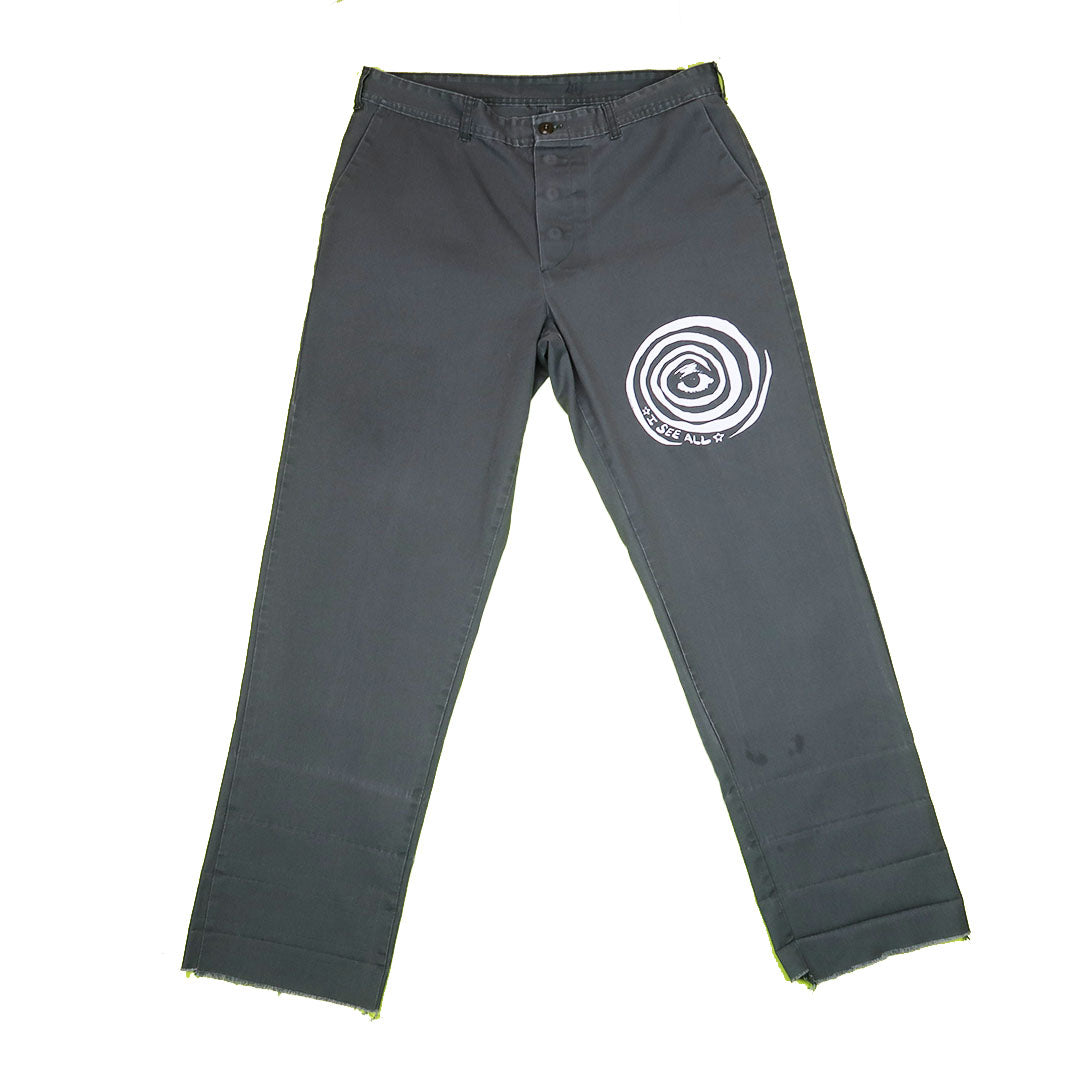 "I See All (Eye Spiral)" Green Pants - Large