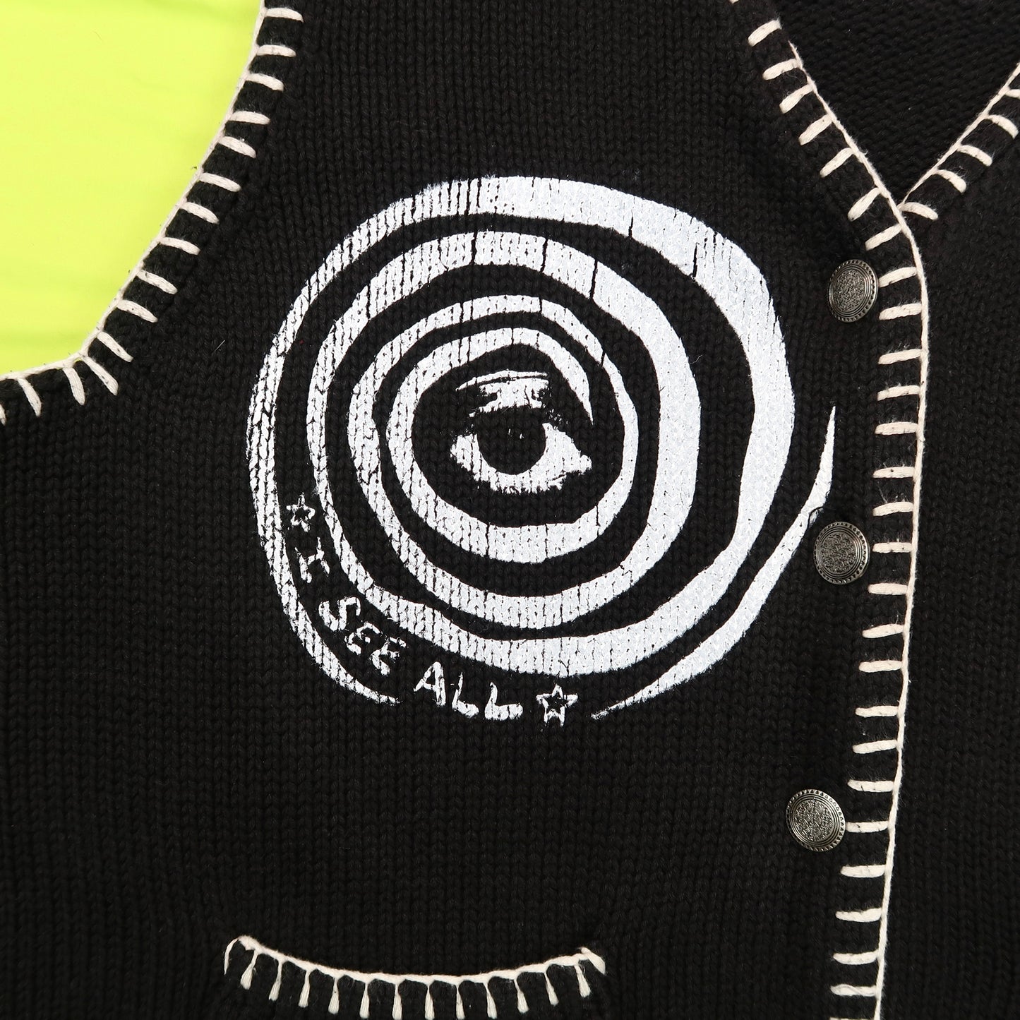 “I See All" (Eye Spiral) Sweater Vest - Medium
