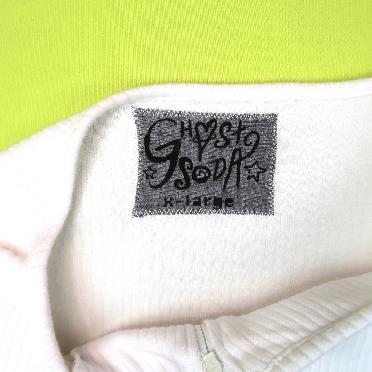 “Melted Visions" White Cardigan - XL
