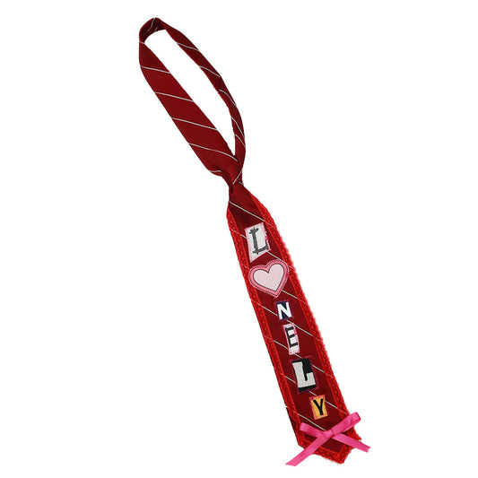 1OF1 “Lonely” Red Patchwork Tie
