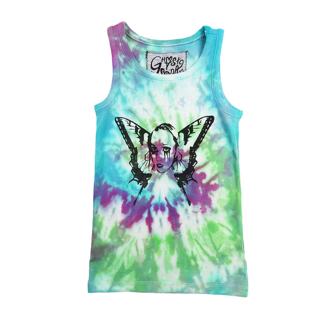 "Weeping Butterfly" Tie Dye Tank - XS
