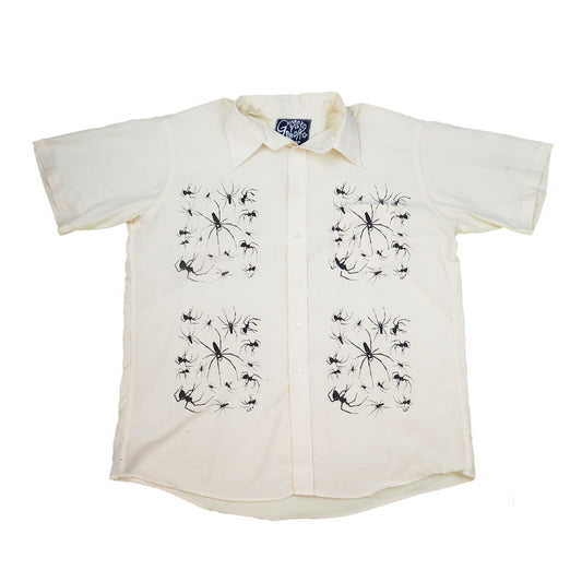 “I Love Spiders” Cream Button Up - XXL