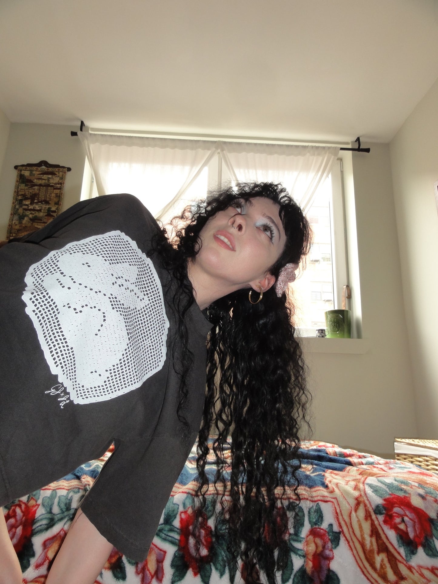"Bunny Doily" Crop Top - Jamie Lerner x Ghost Soda Collab