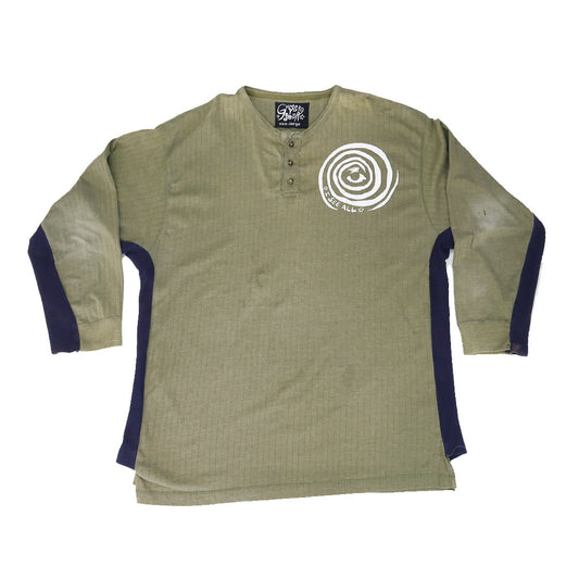"I See All (Eye Spiral)" Army Green Long Sleeve - 3xl