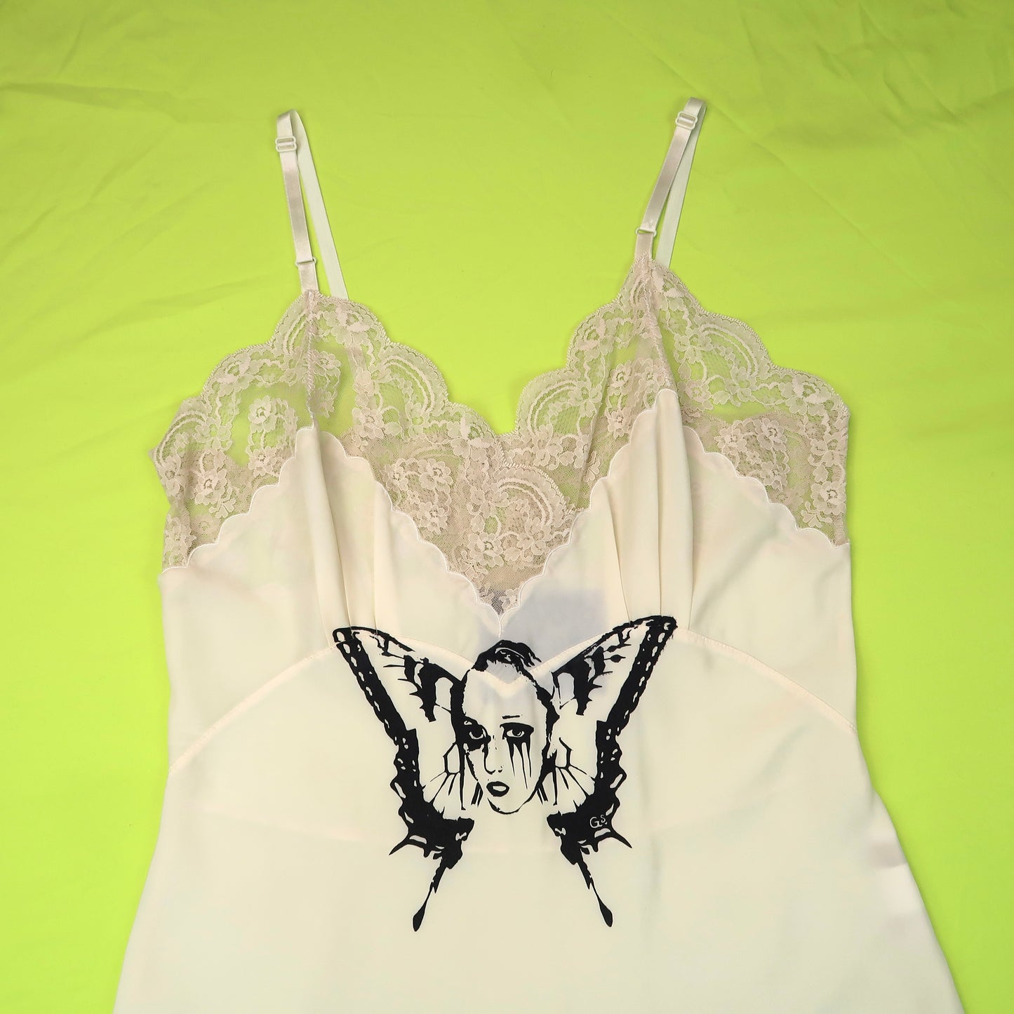 “Weeping Butterfly" Lace Slip Dress - Small
