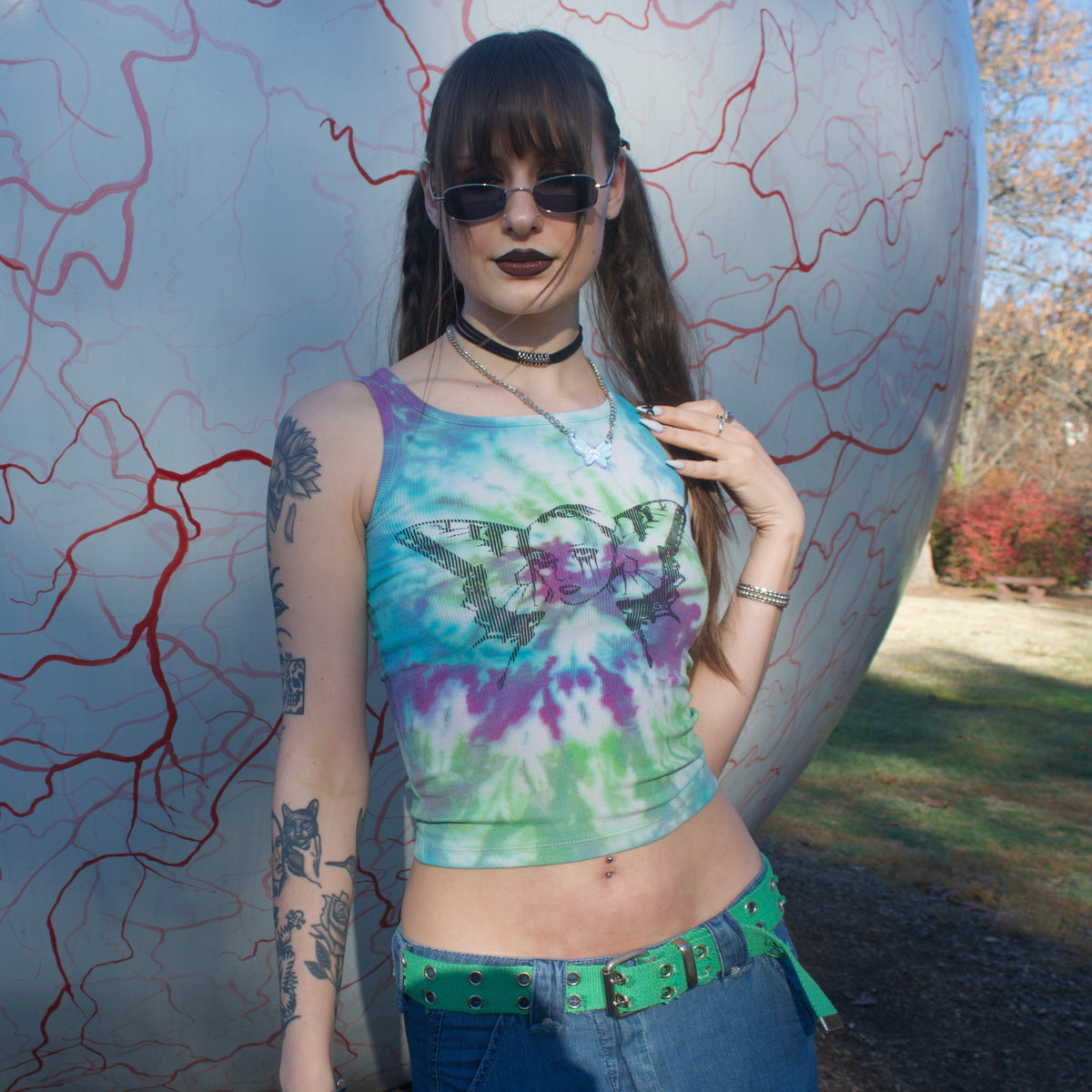 "Weeping Butterfly" Tie Dye Tank - XS