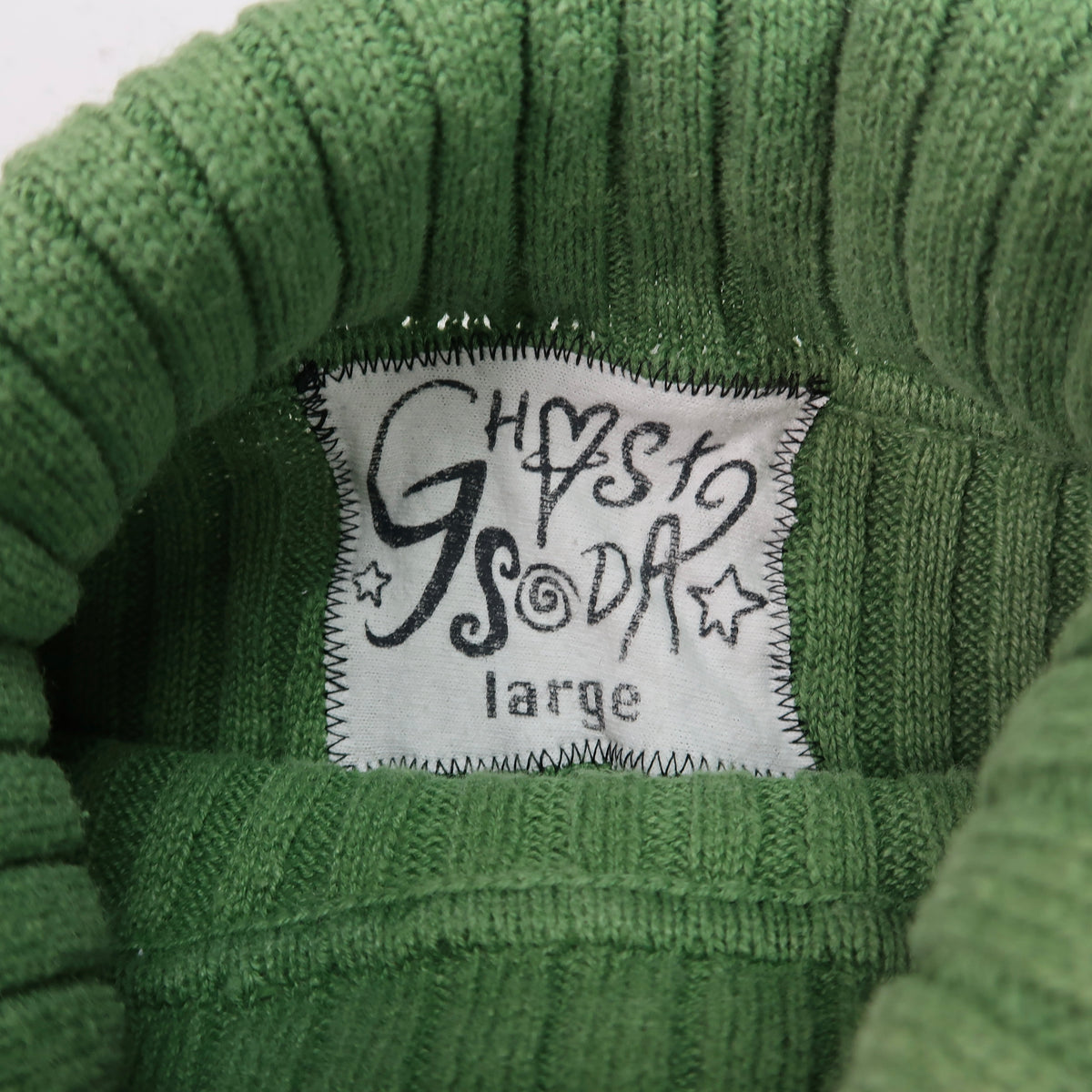 "I See All" (Eye Spiral) Green Turtleneck Sweater - Large