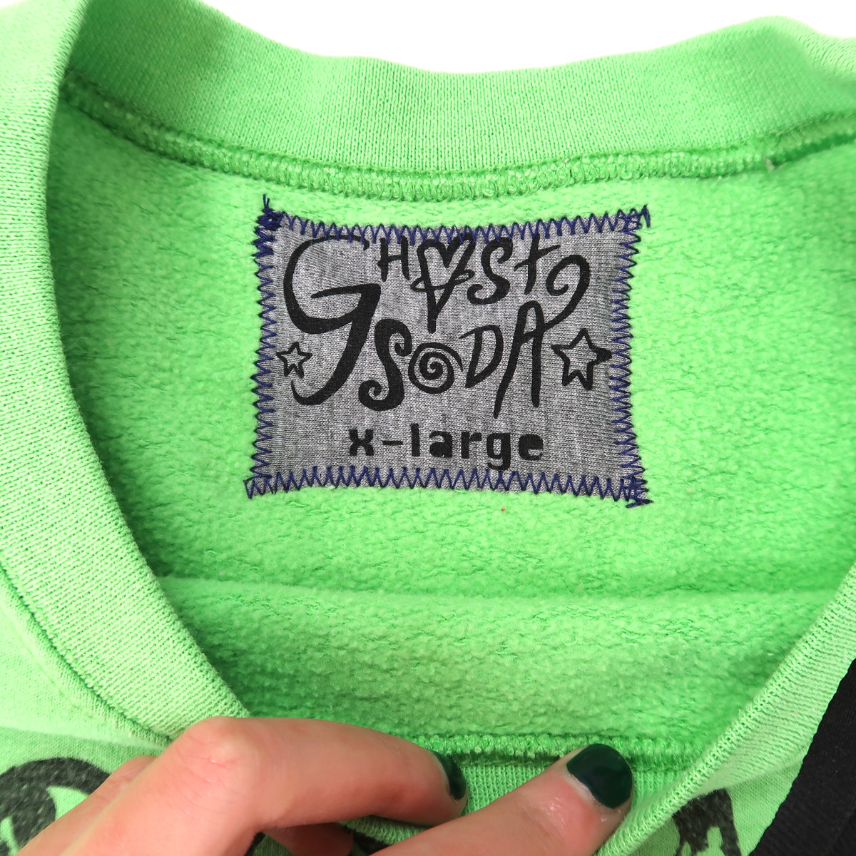 "Melted Visions" Green Sweatshirt - XL