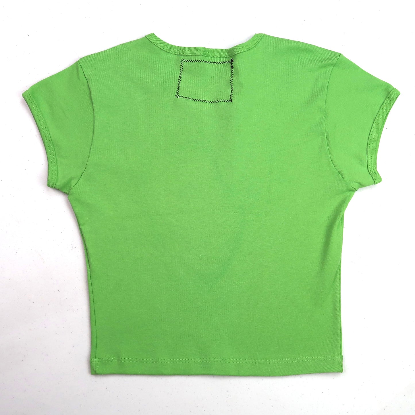 "Melted Visions" Green Baby Tee (Black Version)