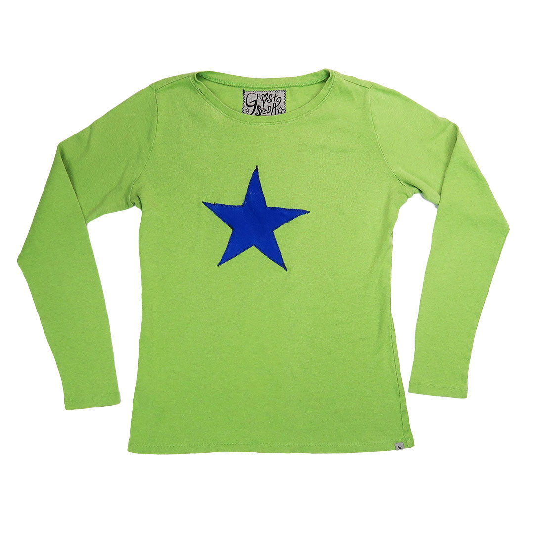 "I'M A STAR" Green Longsleeve Top - Medium