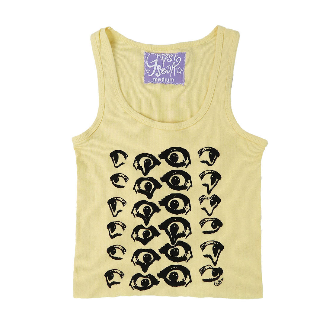 "Melted Visions" Yellow Tank - Medium