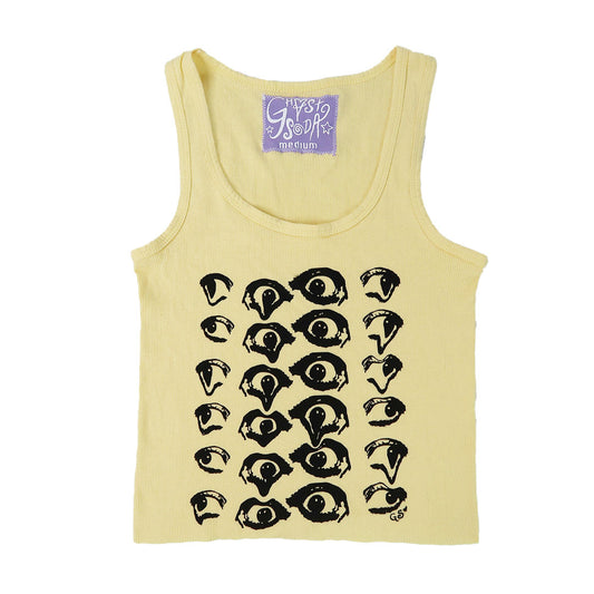 "Melted Visions" Yellow Tank - Medium