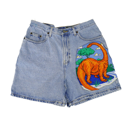 Dinosaur Patchwork Shorts - Medium
