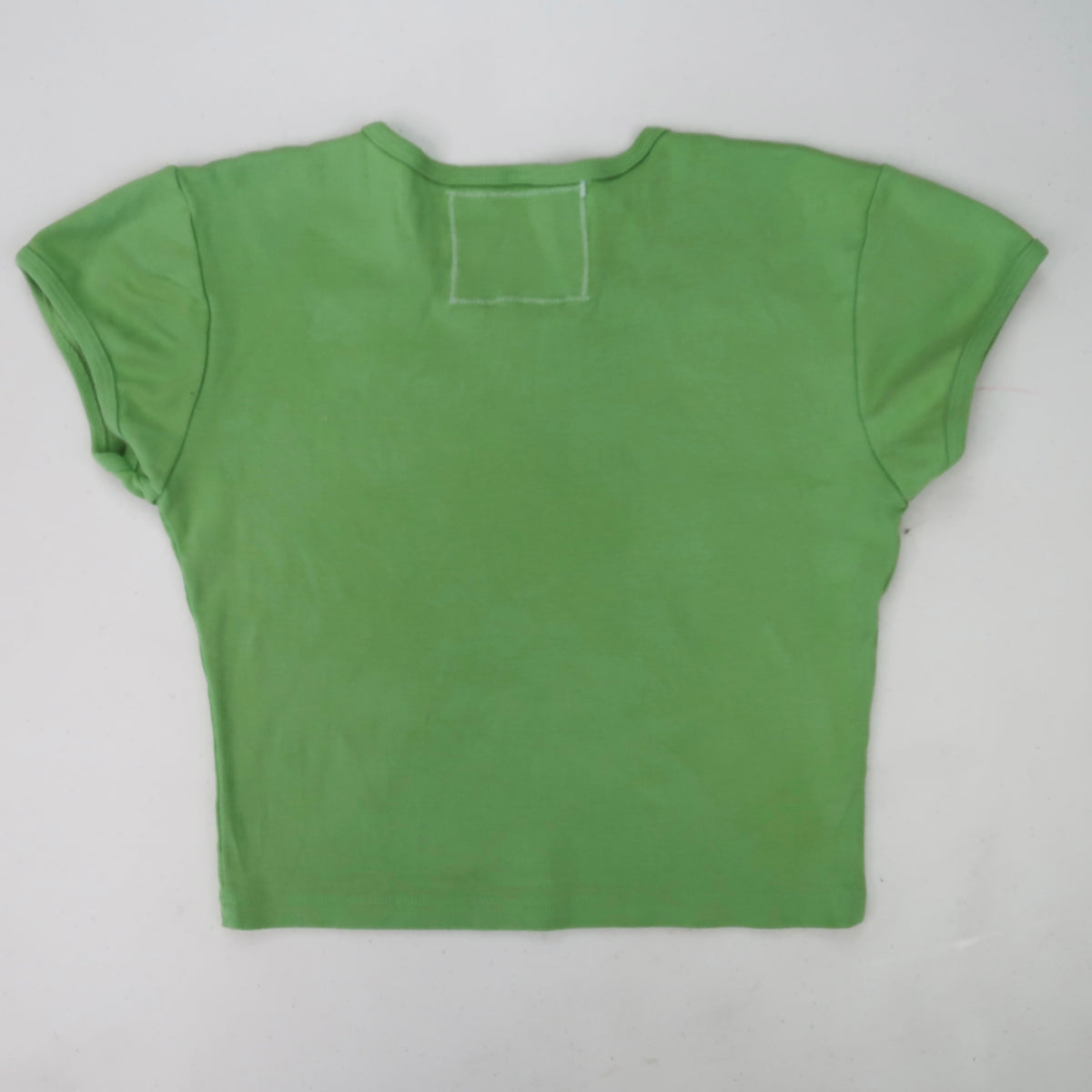 "Melted Visions" Apple Green Baby Tee - Large