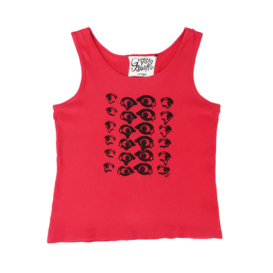 "Melted Visions" Red Tank Top - Large
