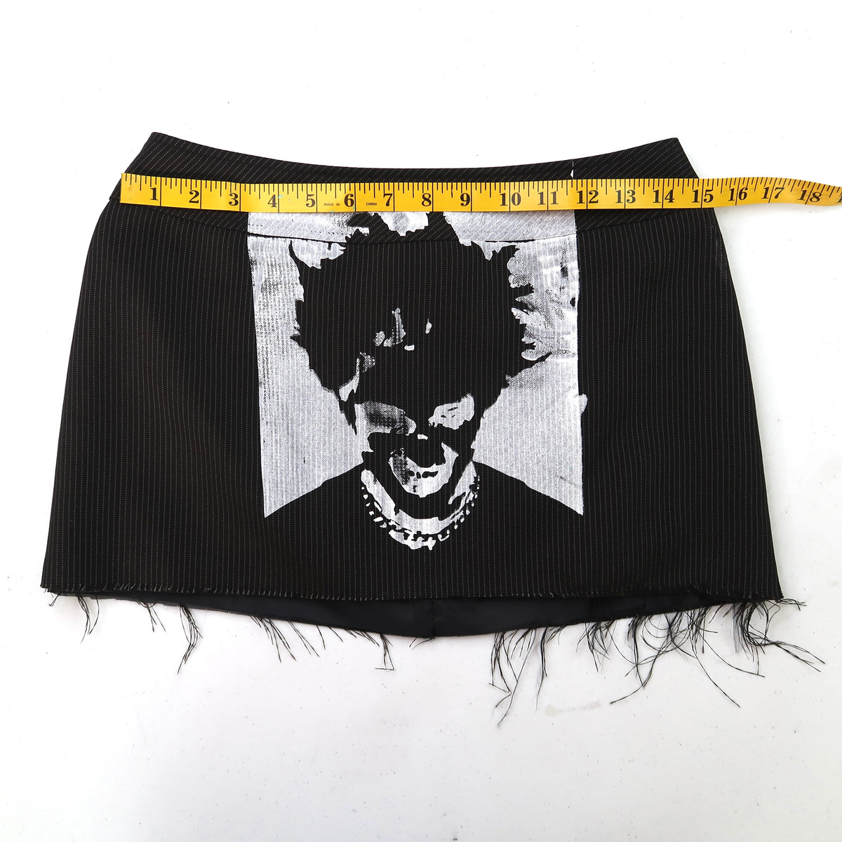 "ROBPAT SKIRT" Ghost Soda Pinstripe Skirt - Small