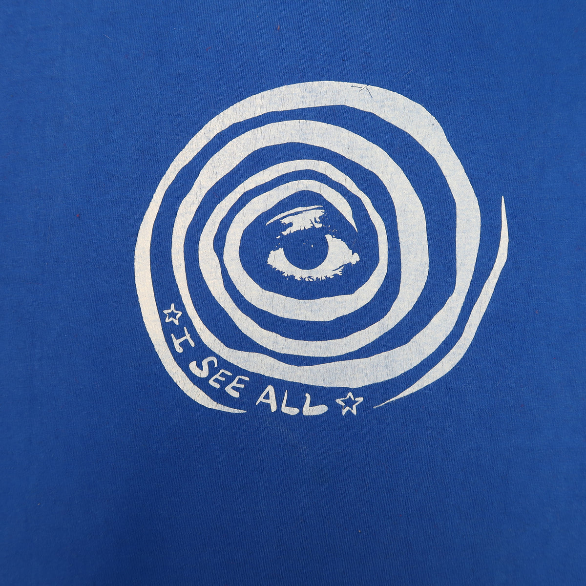 “I See All” (Eye Spiral) Blue T-Shirt - Large