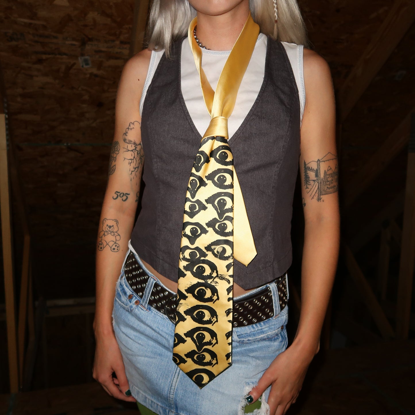 1OF1 "MELTED VISIONS" YELLOW TIE