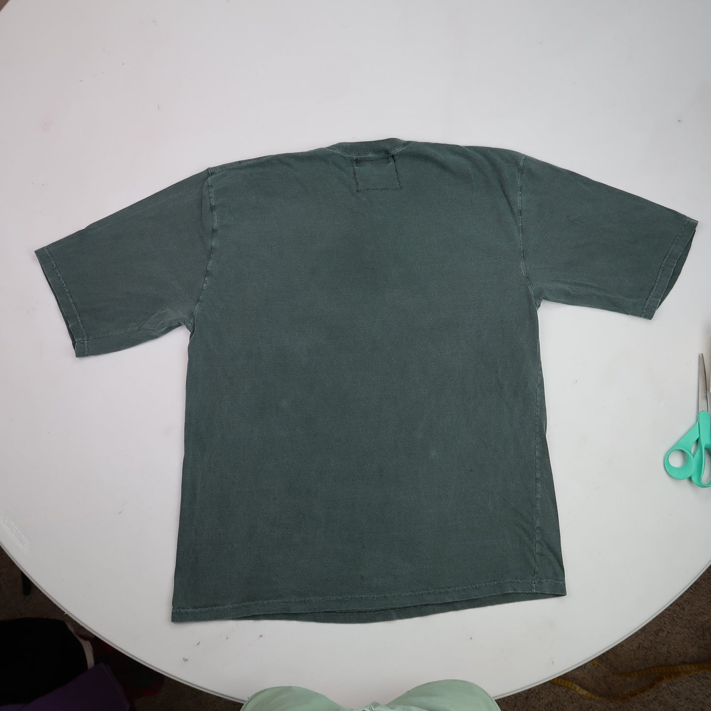 "I See All" (Eye Spiral) Faded Green T-shirt - Large
