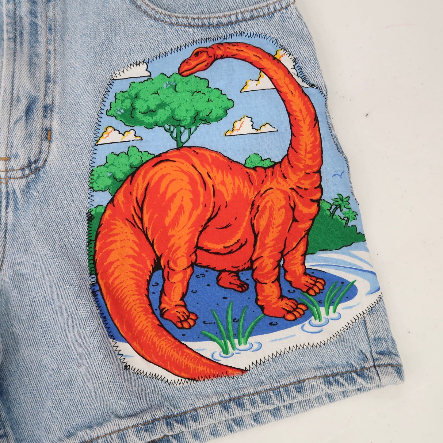 Dinosaur Patchwork Shorts - Medium