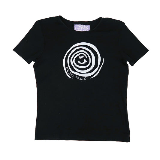 "I See All (Eye Spiral)" Black Tee - Medium