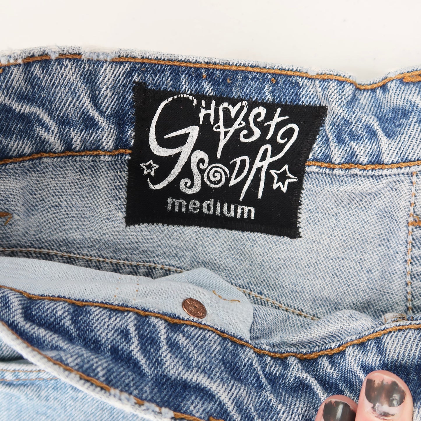 "I Love Spiders" Vtg Denim - Medium