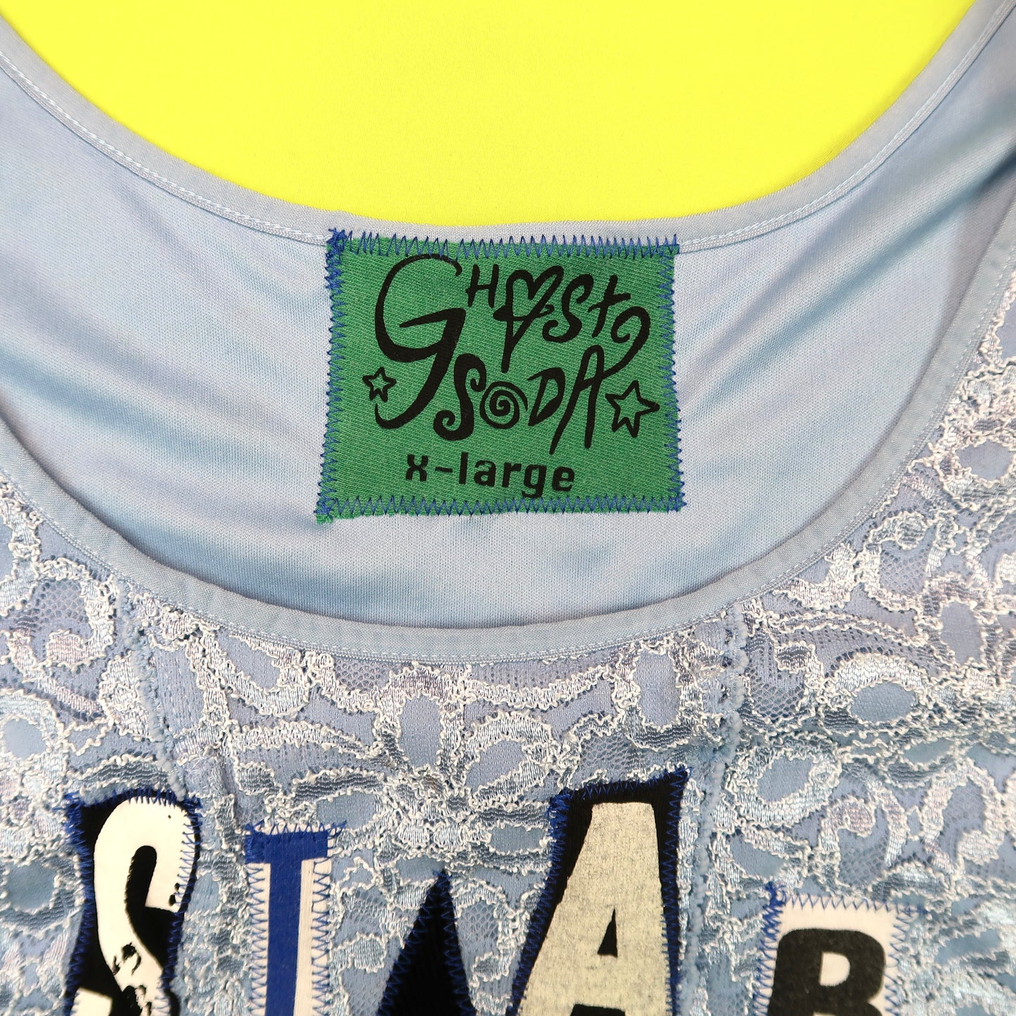 1OF1 “Star Child” Blue Lace Tank Top- XL