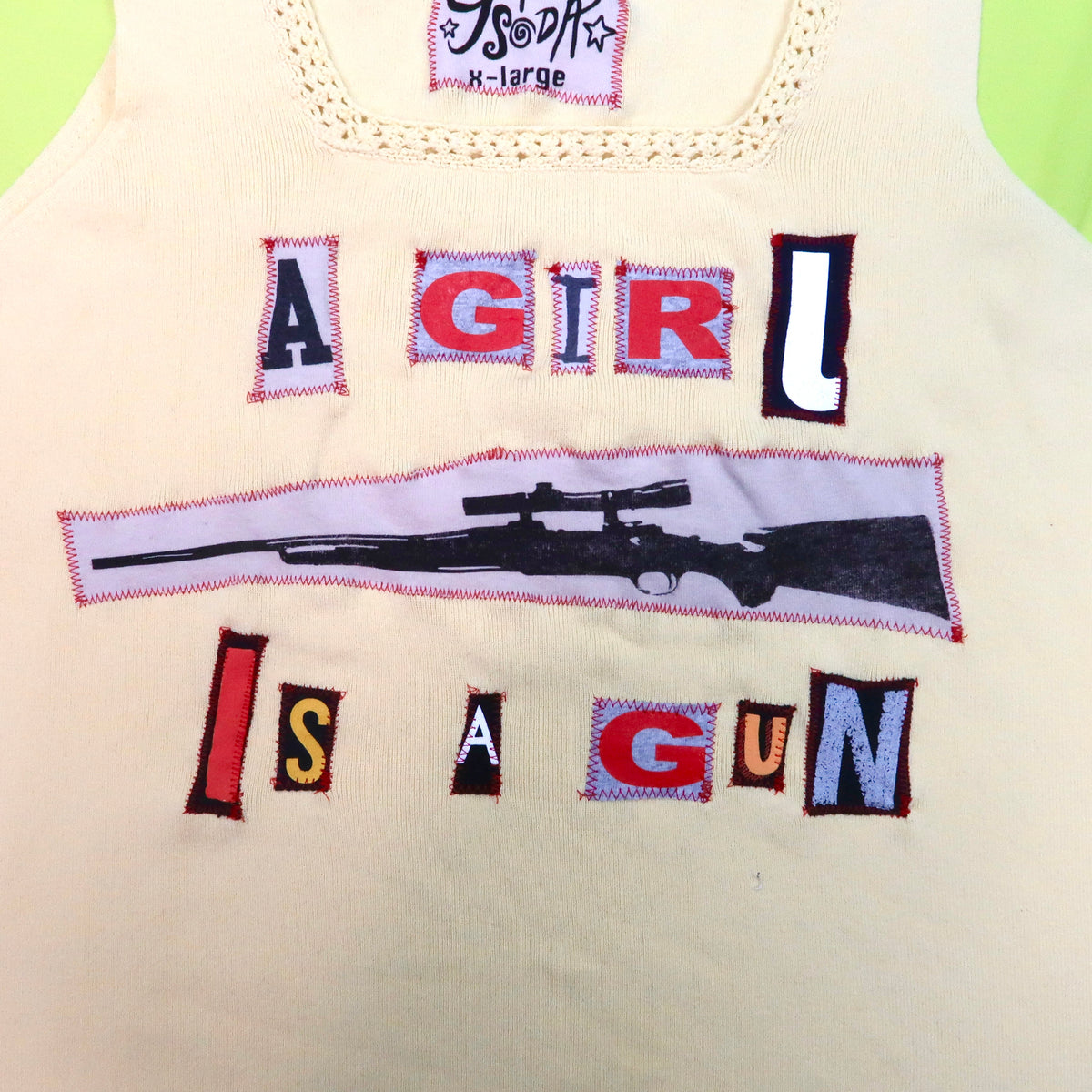 1OF1 “A Girl Is A Gun” Yellow Tank Top - XL